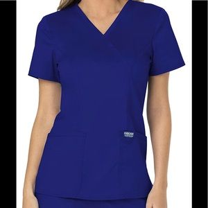 Cherokee workwear blue scrub top